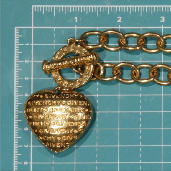 GIVENCHY Gold Puffed Heart Charm Necklace - Picture 4 of 11